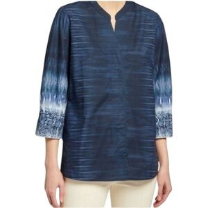 Kobo Halperin | Cobra print blouse/tunic top Women’s size M 3/4 sleeve Batik